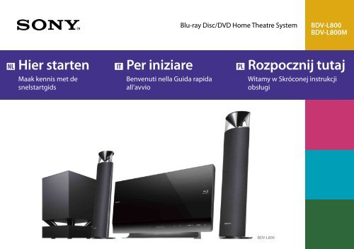 Sony BDV-L800 - BDV-L800 Guida di configurazione rapid