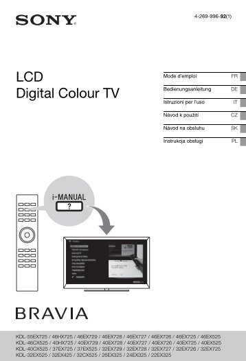 Sony KDL-24EX325 - KDL-24EX325 Istruzioni per l'uso