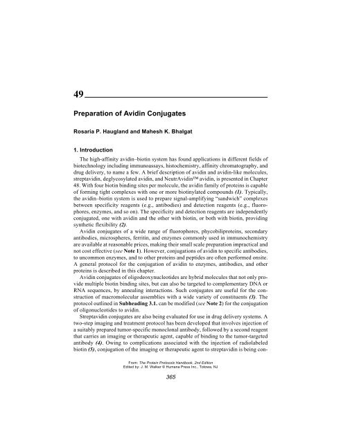 Protein Protocols Protein Protocols