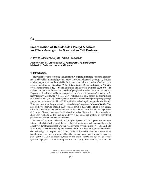 Protein Protocols Protein Protocols