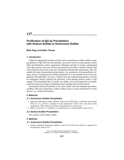 Protein Protocols Protein Protocols