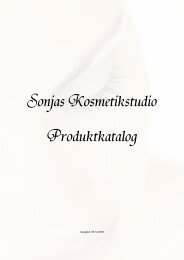 Produktkatalog von Sonjas Kosmetikstudio