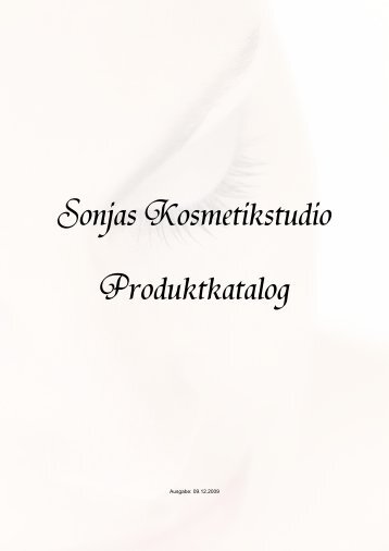 Produktkatalog von Sonjas Kosmetikstudio