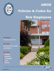 Orientation - AMGH Policies and Codes