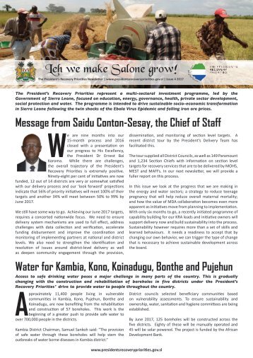 Leh we make Salone grow issue 4