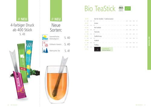 Werbemittel-Getränke, Bio Tea Sticks, Kosmetik und Hygieneprodukte individuell für Ihr Kommunikation