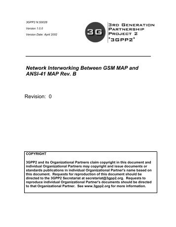 Network Interworking Between GSM MAP and ANSI-41 ... - 3GPP2