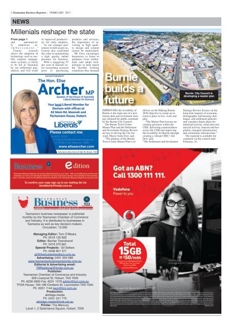 Tasmanian Business Reporter February 2017