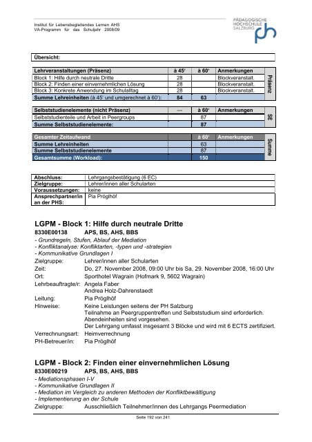 Schuljahr 2008/09 - Schulen - Salzburg.at