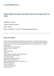Global High Strength Steel Sales Market Report 2021