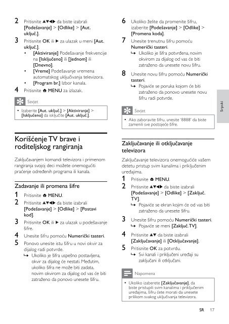 Philips TV LCD - Mode d&rsquo;emploi - SRP