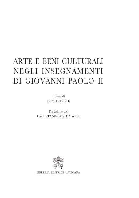 arte e beni culturali negli insegnamenti di giovanni paolo ii