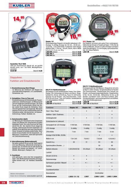 Kübler Sport Frühjahrskatalog 2017