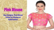 Pink Saree Blouses Online Shopping in Latest Designs