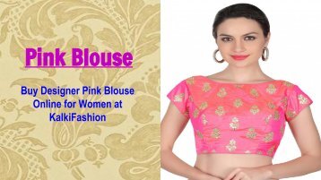 Pink Saree Blouses Online Shopping in Latest Designs