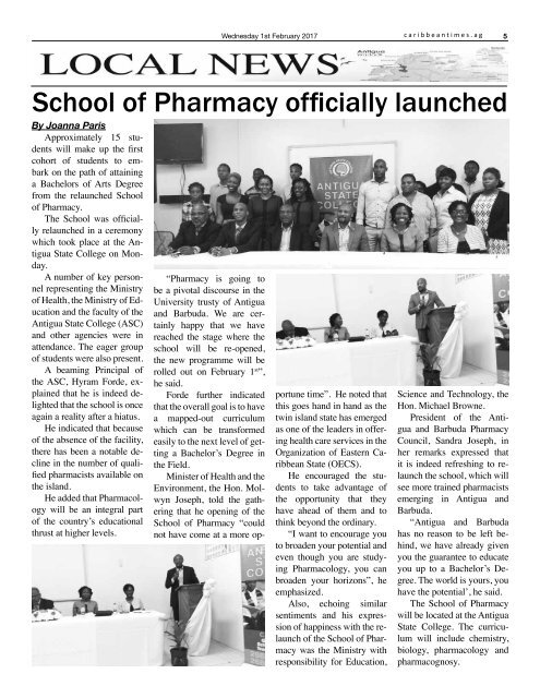 Caribbean Times 88th Issue - Wednesday 1st February 2017