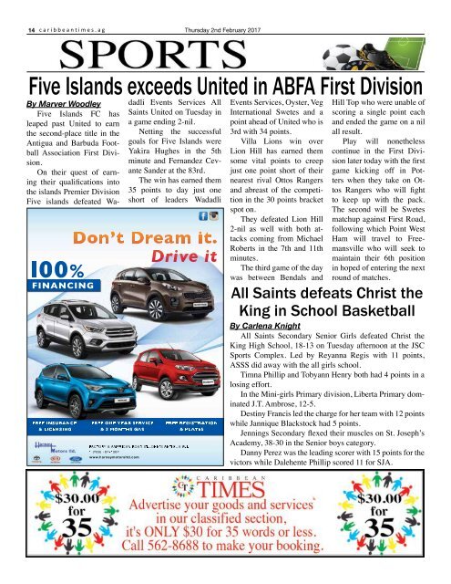 Caribbean Times 89th Issue - Thursday 2nd February 2017