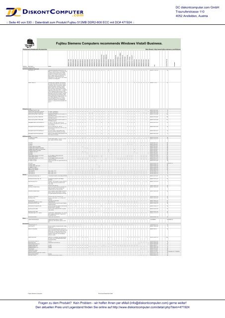 Fujitsu Siemens Computers Sep' 08 UK Price List ... - Diskontcomputer