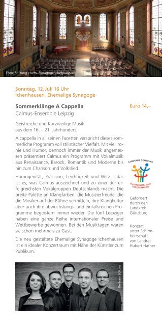 sum Sommerliche Ulmer Musiktage 2015