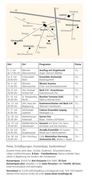 sum Sommerliche Ulmer Musiktage 2009