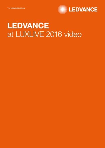 Ledvance at LUXLIVE video 