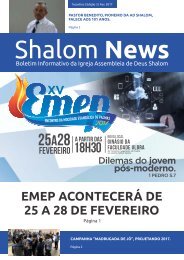 Boletim SHALOM NEWS - Fevereiro 2017