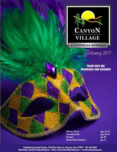 Canyon Village at Cypress Springs February 2017