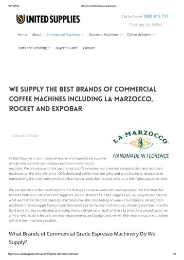 Commercial Espresso Machines