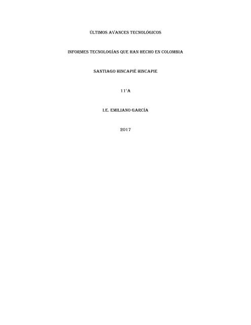 avances tecnologicos en colombia