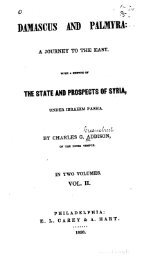 Damascus and Palmyra by C. G. Addison (1838)