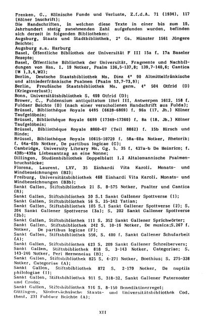 Sammlung kleinerer althochdeutscher  Sprachdenkmäler, 1986 pdf ...