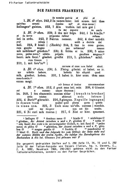 Sammlung kleinerer althochdeutscher  Sprachdenkmäler, 1986 pdf ...