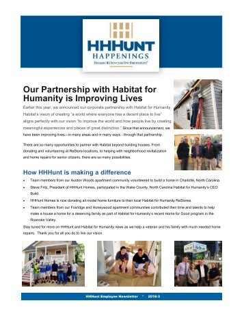 HHHunt Newsletter