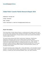 Global Wafer Cassette Market Research Report 2016