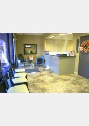 Waiting area and front desk at Center of Modern Dentisty Rancho Cucamonga, CA 91730