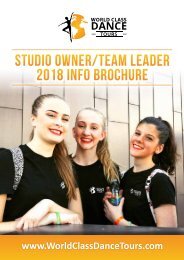 Studio Owner-Team Leader Tour Brochure 2017