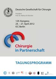 Chirurgie in Partnerschaft - 129. Kongresses der Deutschen ...
