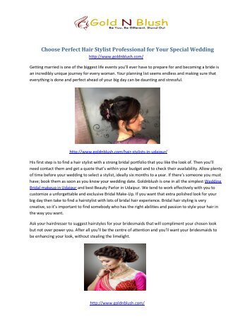 choose perfect hair stylist professional for your wedding