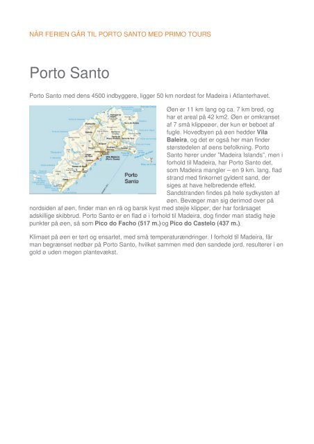 Destination: porto-santo