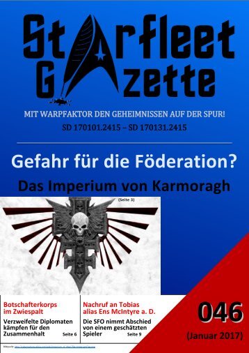 Starfleet-Gazette, Ausgabe 046 (Januar 2017)