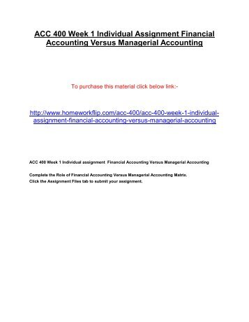Financial accounting group assignment