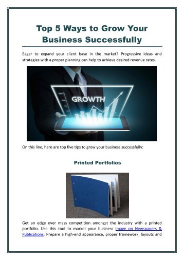 Top 5 Ways to Grow Your Business Successfully