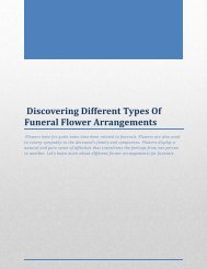 Discovering Different Types Of Funeral Flower Arrangements