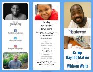 Group Dayhabilitation & Without Walls Brochure Gateway Counseling Center