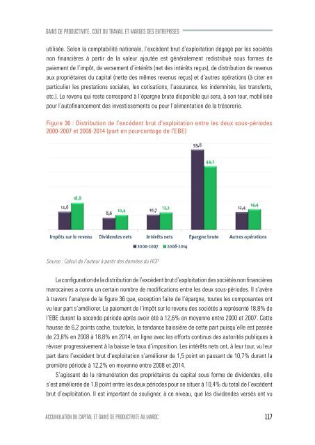 Accumulation du capital et gains de productivite au Maroc