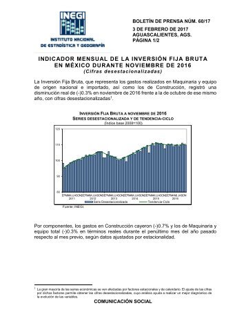 EN MÉXICO DURANTE NOVIEMBRE DE 2016