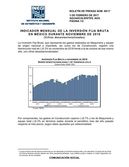 EN MÉXICO DURANTE NOVIEMBRE DE 2016