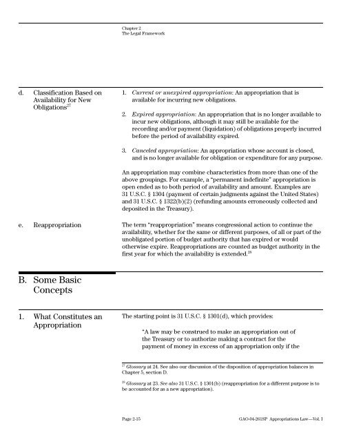 Principles of Federal Appropriations Law - US Government ...
