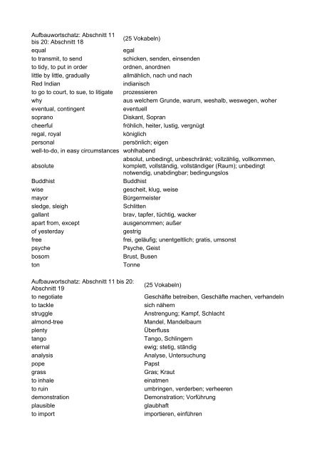 Bedingungslos Englisch