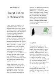 Hazrat Fatima in shamanism